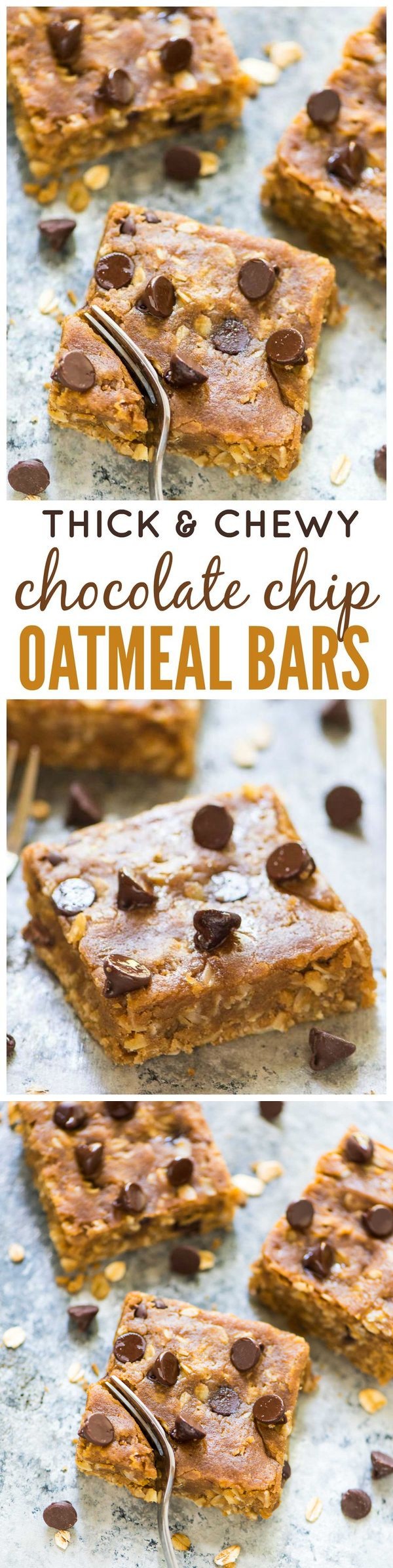 Healthy Oatmeal Chocolate Chip Bars