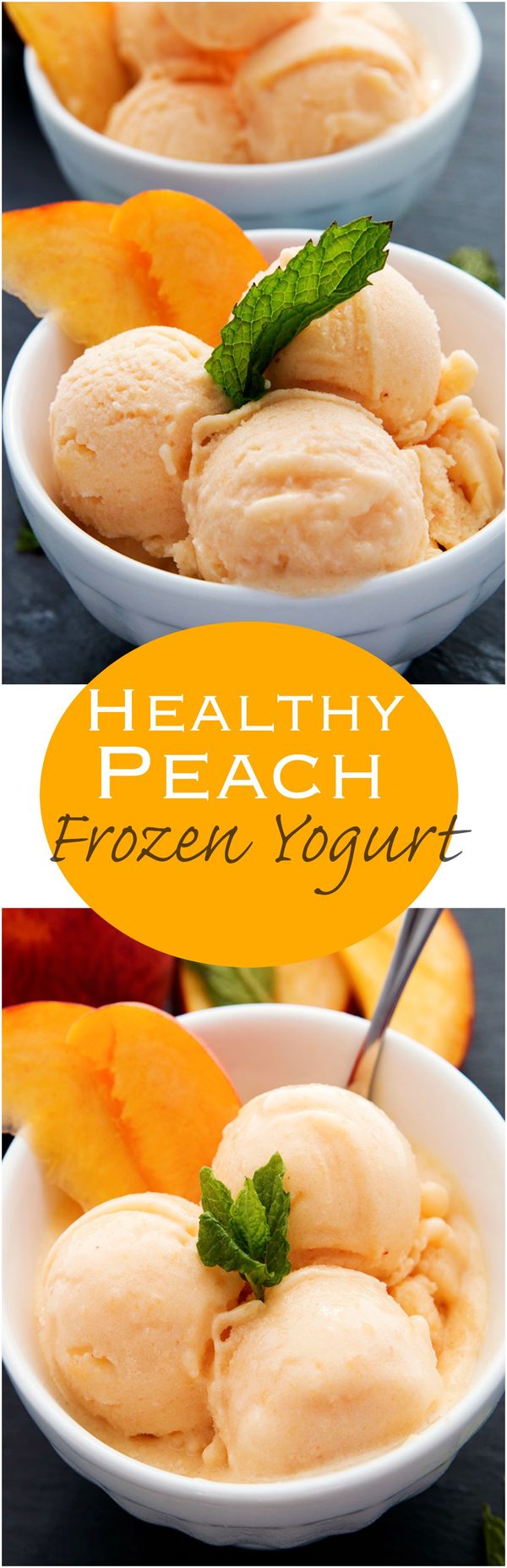 Healthy Peach Frozen Yogurt