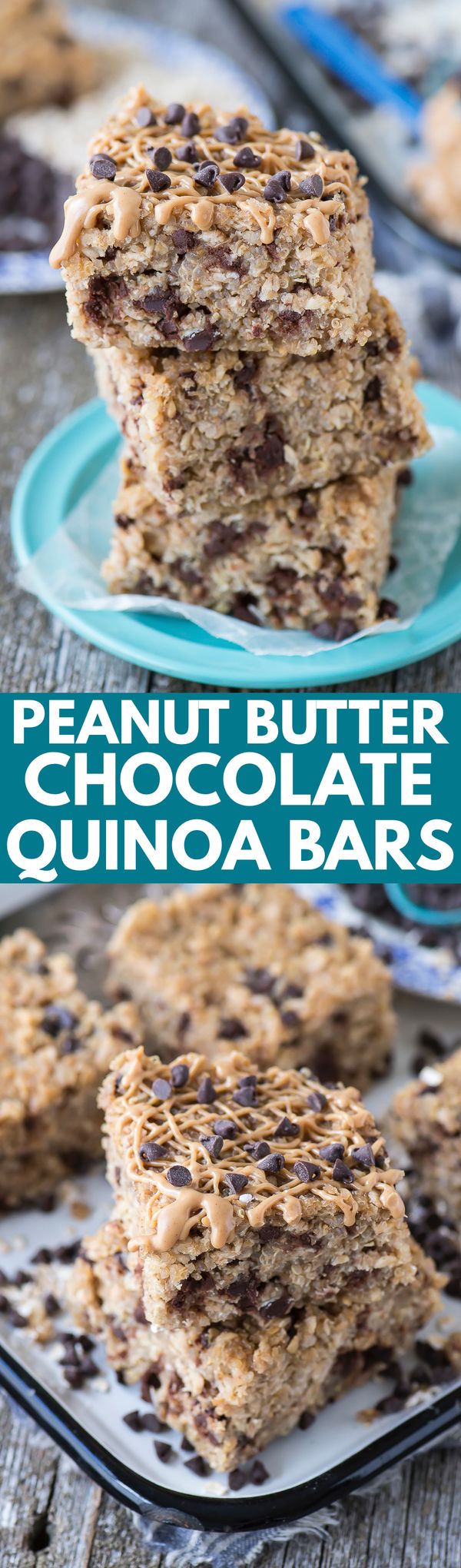 Healthy Peanut Butter Chocolate Chip Quinoa Bars