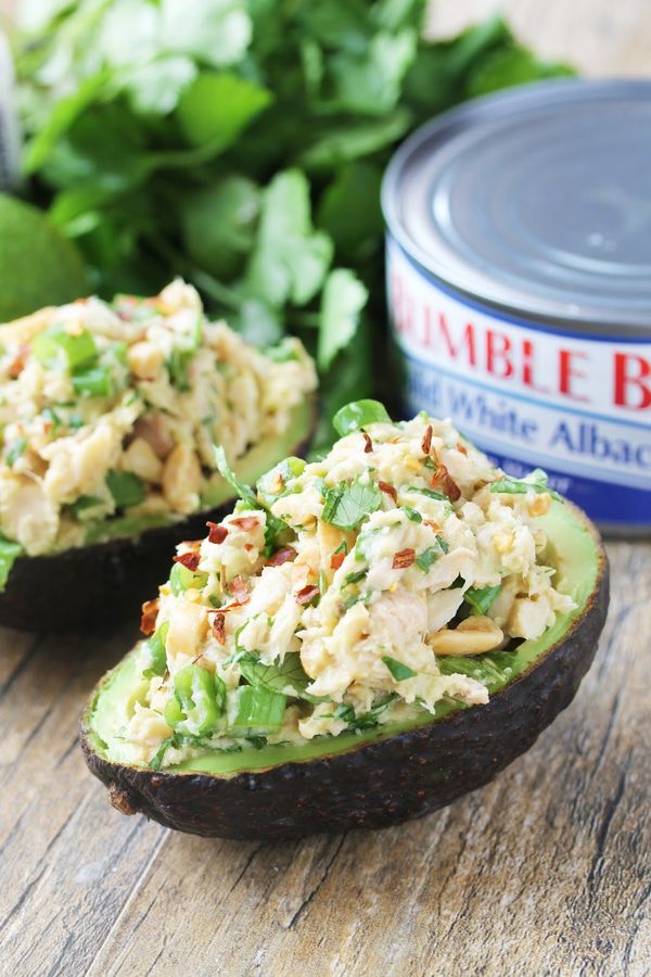 Healthy Thai Tuna Stuffed Avocado