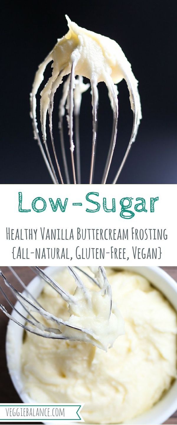 Healthy Vanilla Buttercream Frosting (Low-Sugar