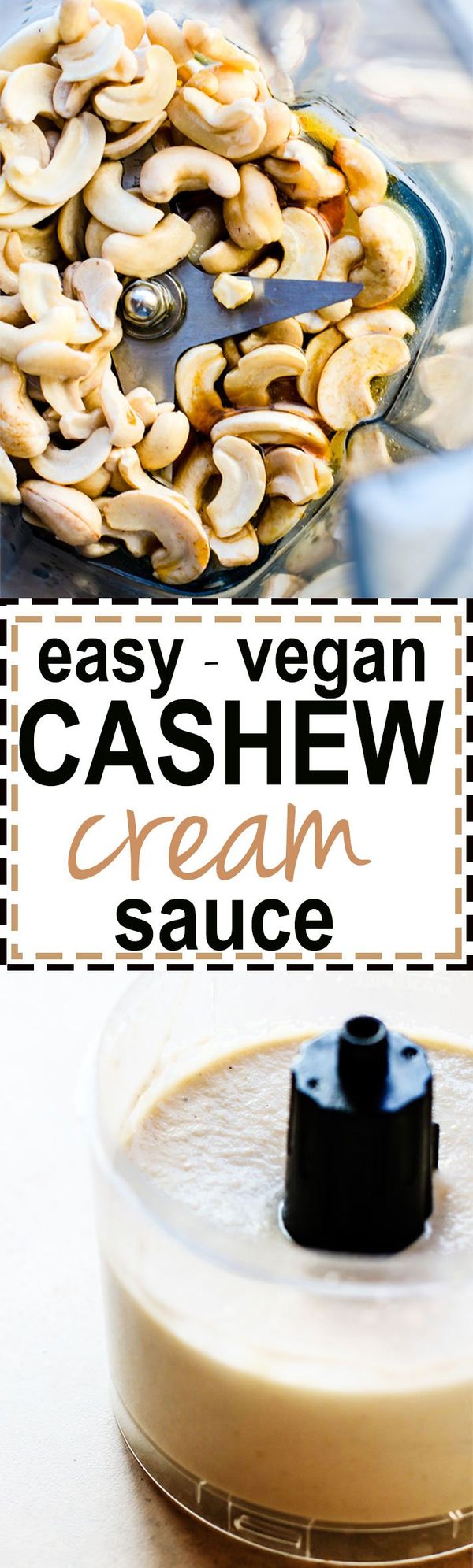 Healthy Vegan Cashew Cream Sauce (small batch