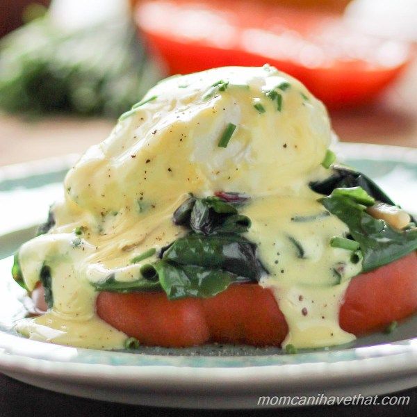 Heirloom Tomato and Swiss Chard Eggs Benedict