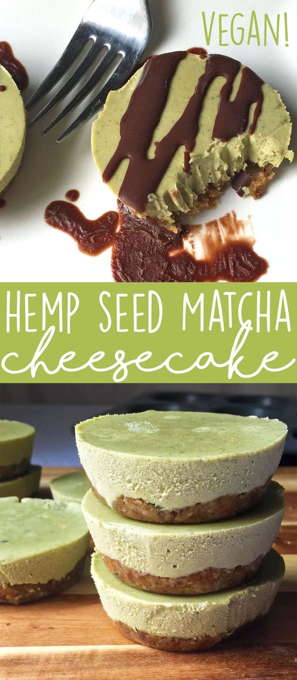 Hemp Seed Matcha Vegan Cheesecake