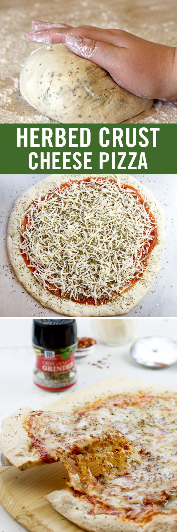 Herbed Crust Cheese Pizza with Fresh Mozzarella