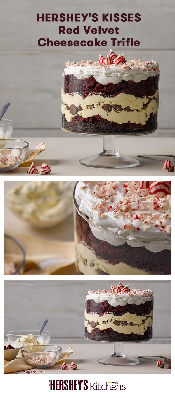 HERSHEY'S KISSES Red Velvet Cheesecake Trifle