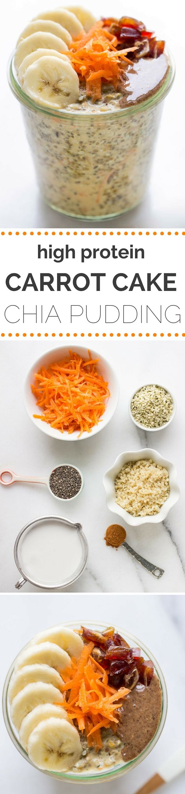 High Protein Carrot Cake Chia Pudding