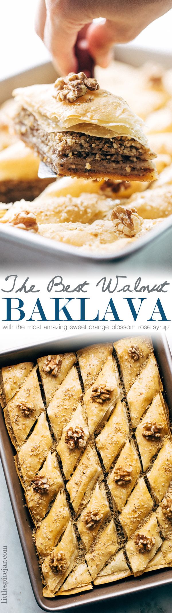 Holiday Walnut Baklava with Homemade Syrup