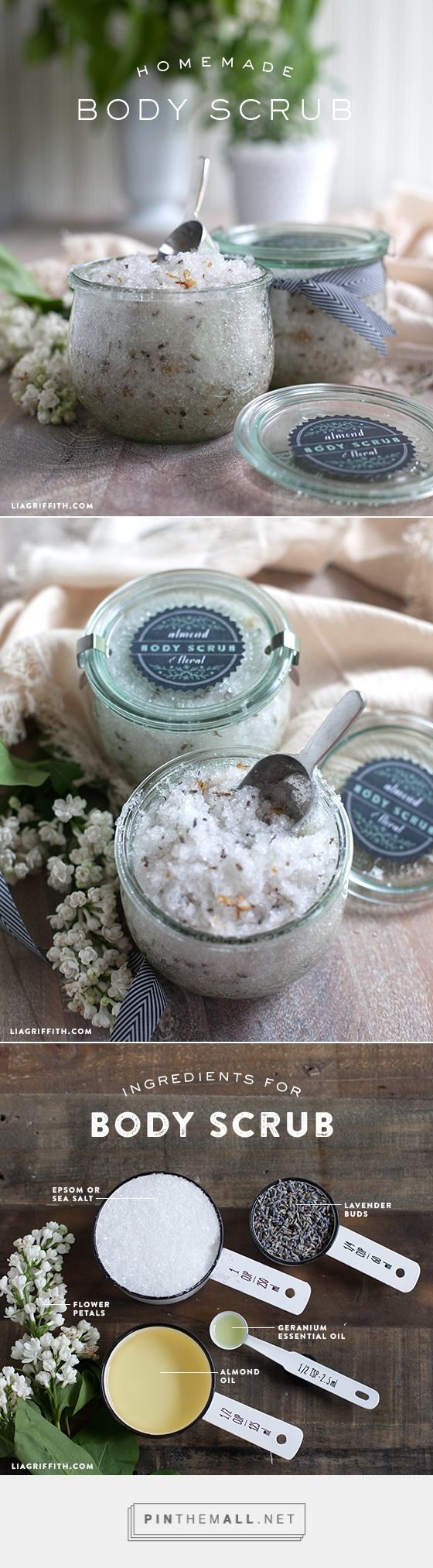 Homemade Almond & Floral Body Scrub