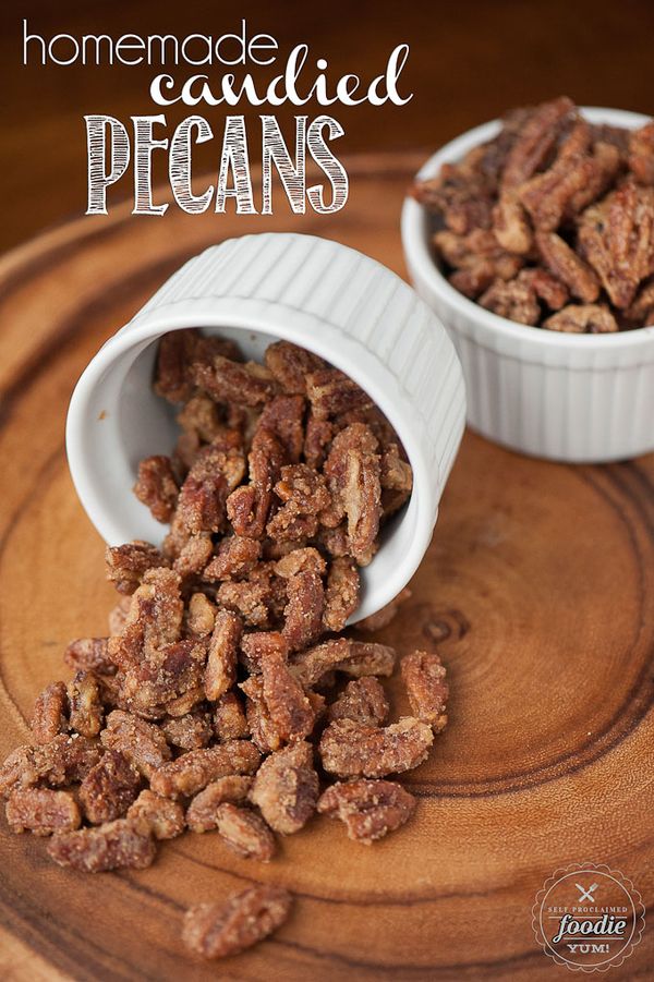 Homemade candied pecans