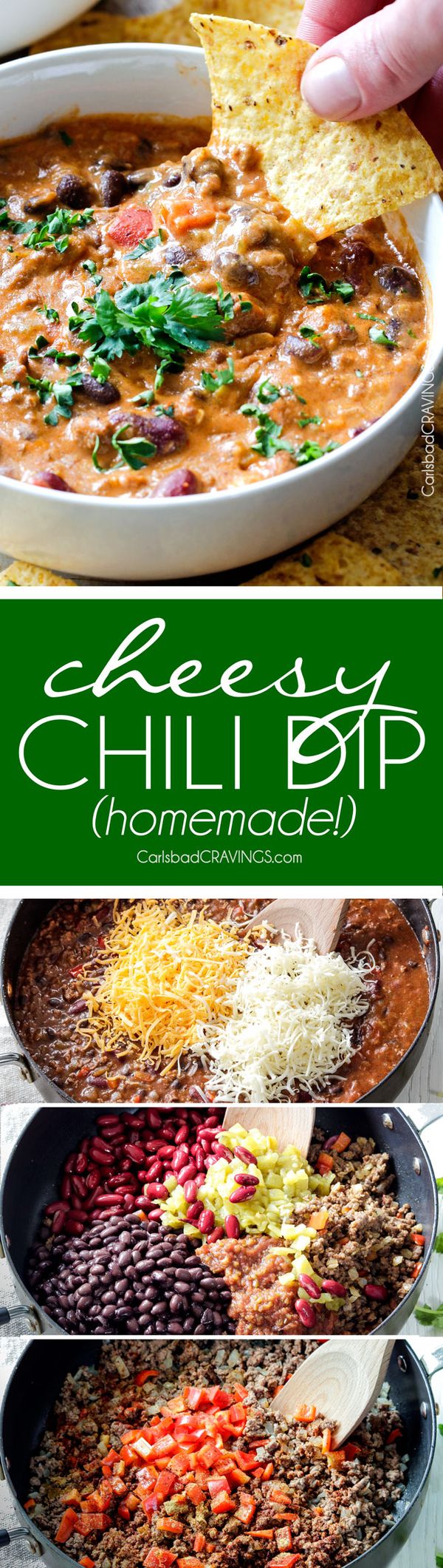 Homemade Cheesy Chili Dip OR Soup