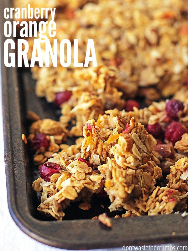 Homemade Cranberry Orange Granola