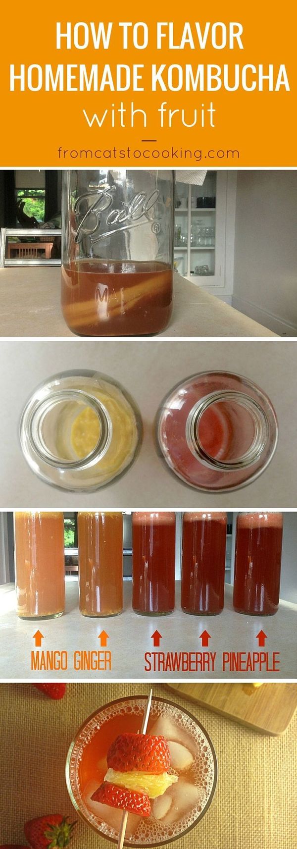 Homemade Fruit-Flavored Kombucha