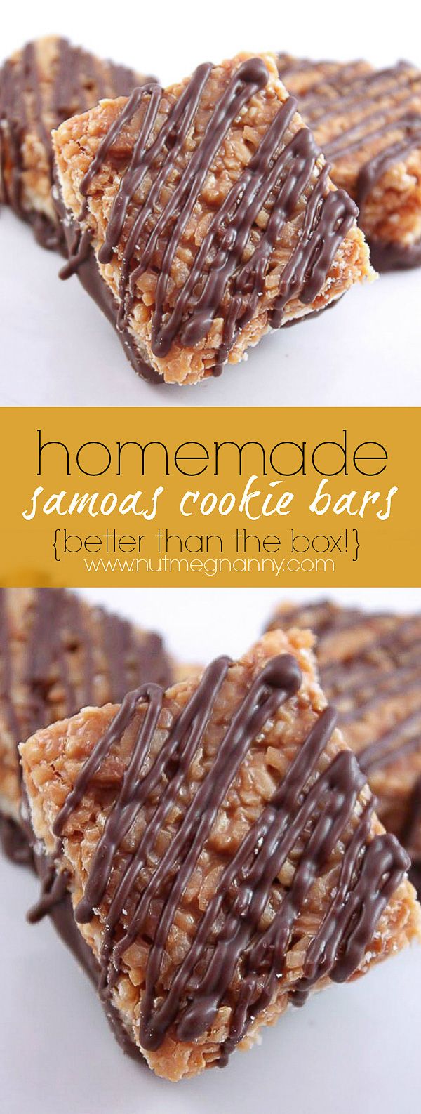 Homemade Girl Scout Cookies - Samoas Bars