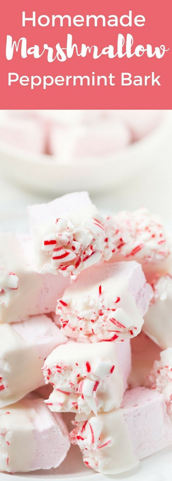 Homemade Marshmallows with Dairy Free Peppermint Bark