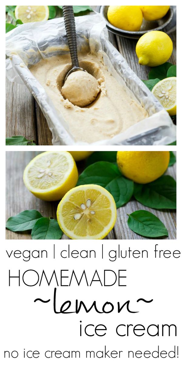 Homemade No-Churn Lemon Ice Cream