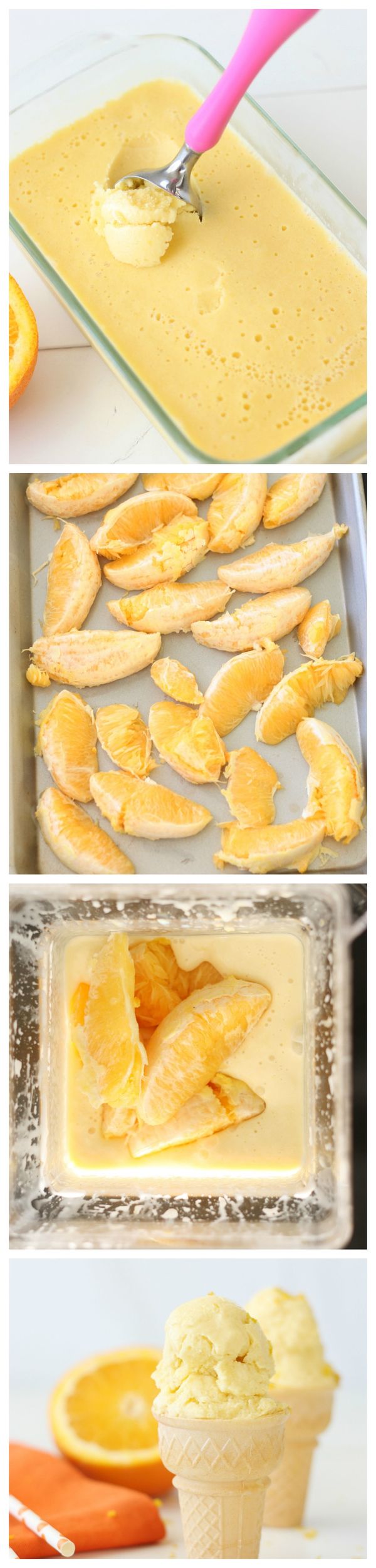 Homemade Orange Creamsicle Ice Cream