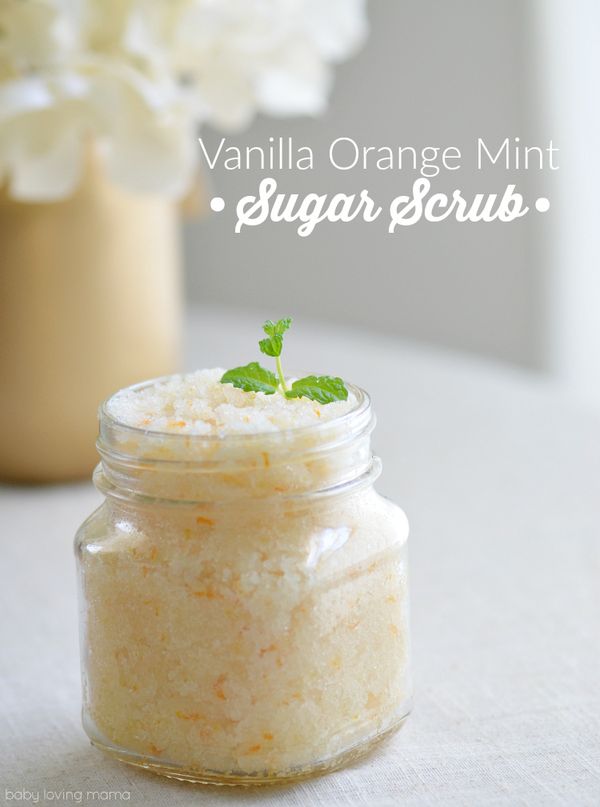 Homemade Orange Mint Sugar Scrub