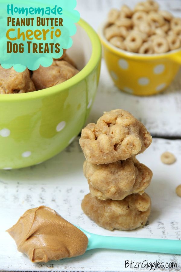 Homemade Peanut Butter Cheerio Dog Treats