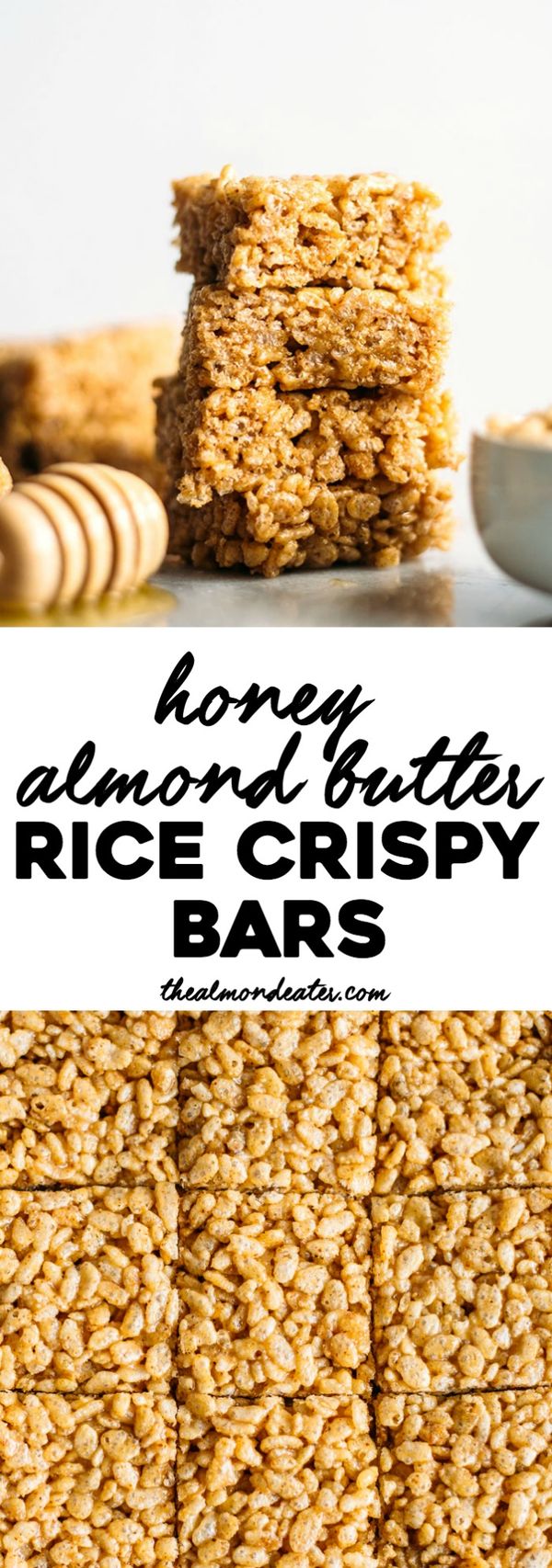 Honey Almond Butter Rice Crispy Bars