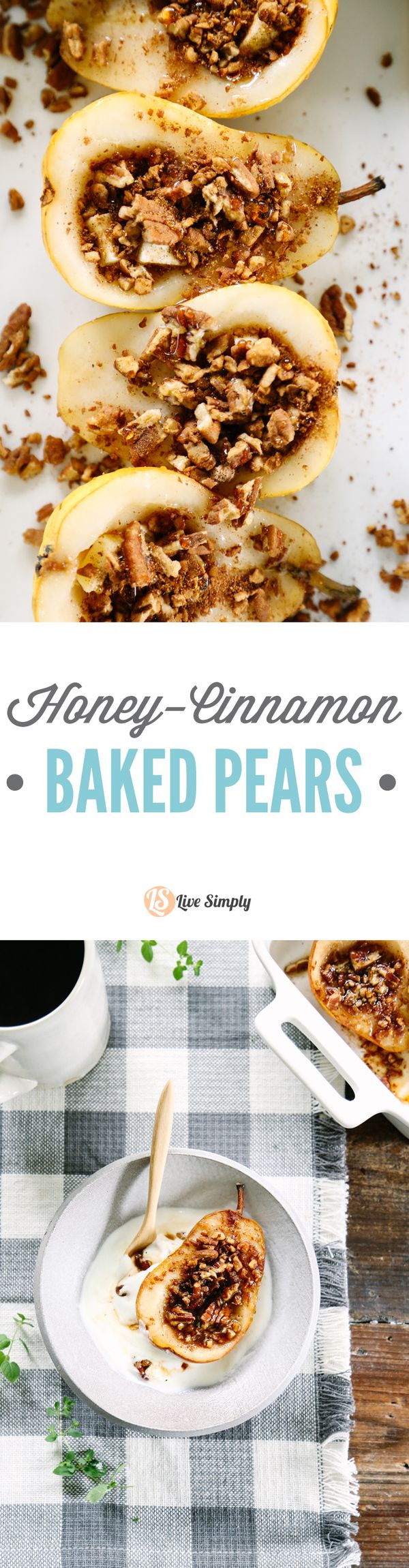 Honey-Cinnamon Baked Pears (for Breakfast or Dessert