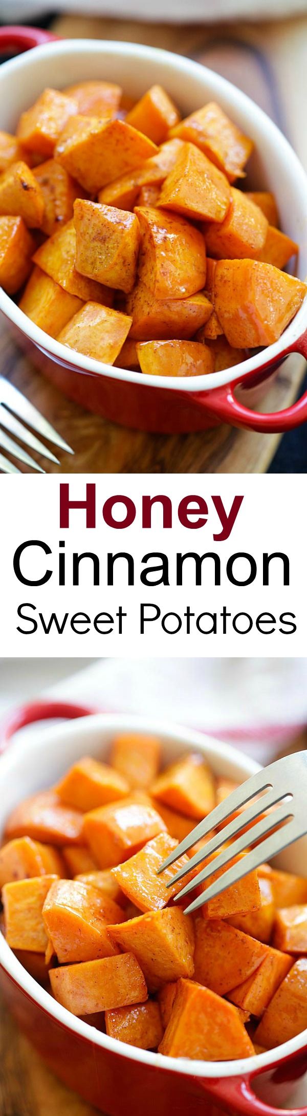 Honey Cinnamon Roasted Sweet Potatoes