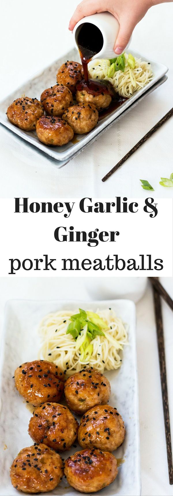 Honey Ginger and Garlic Pork Meatballs