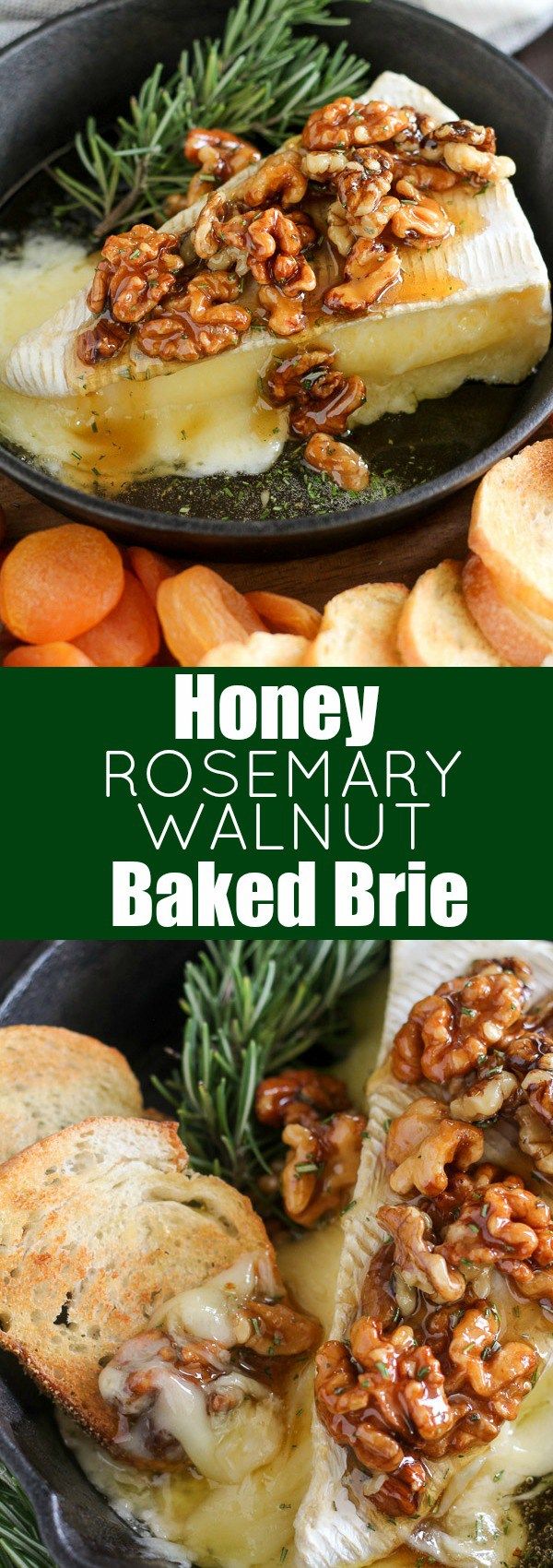 Honey, Rosemary & Walnut Baked Brie