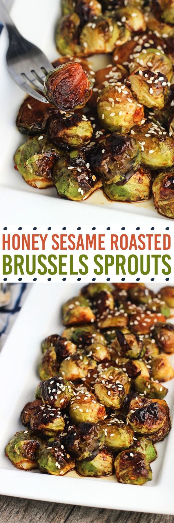 Honey Sesame Roasted Brussels Sprouts