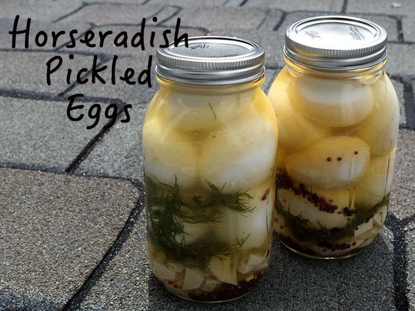 Horseradish Pickled Eggs