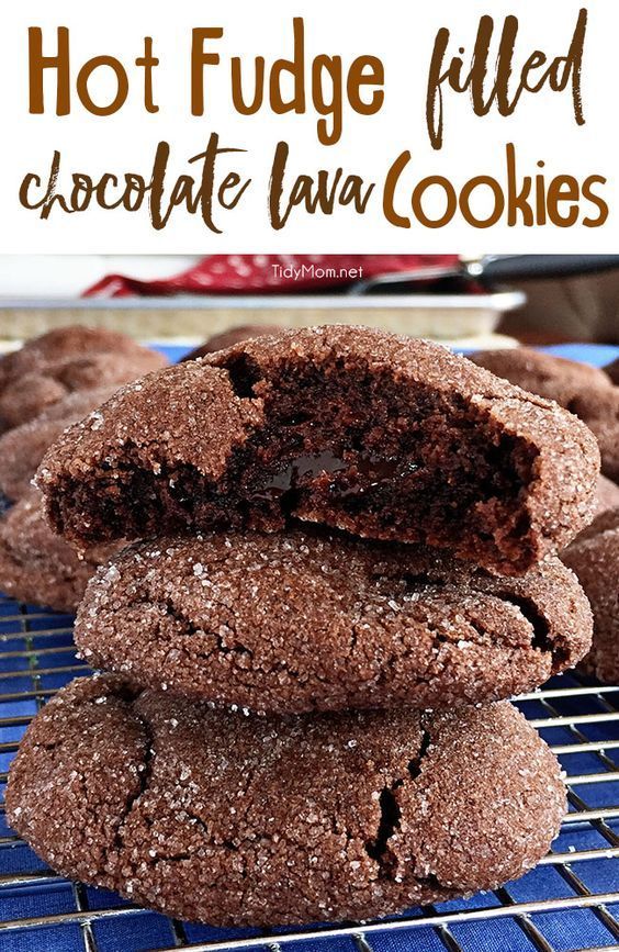 Hot Fudge Filled Chocolate Lava Cookies