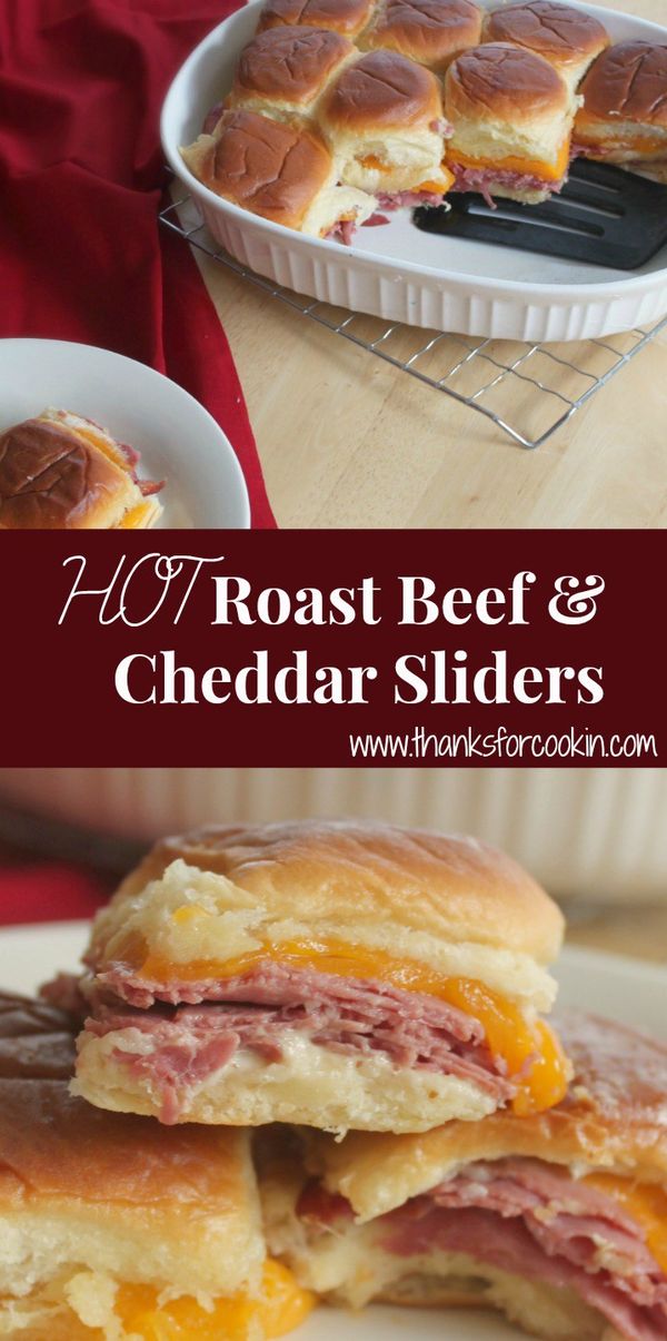 Hot Roast Beef and Cheddar Sliders