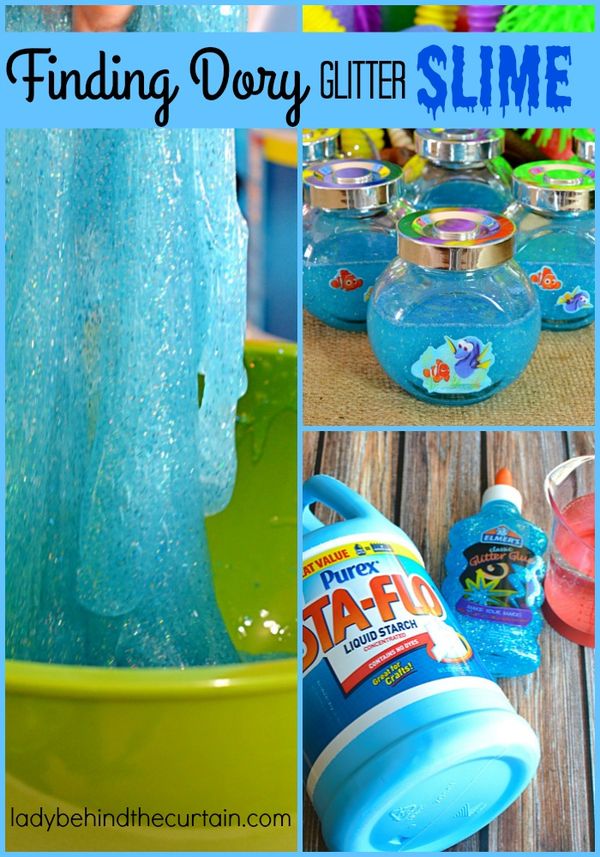 How To Make Finding Dory Glitter Slime