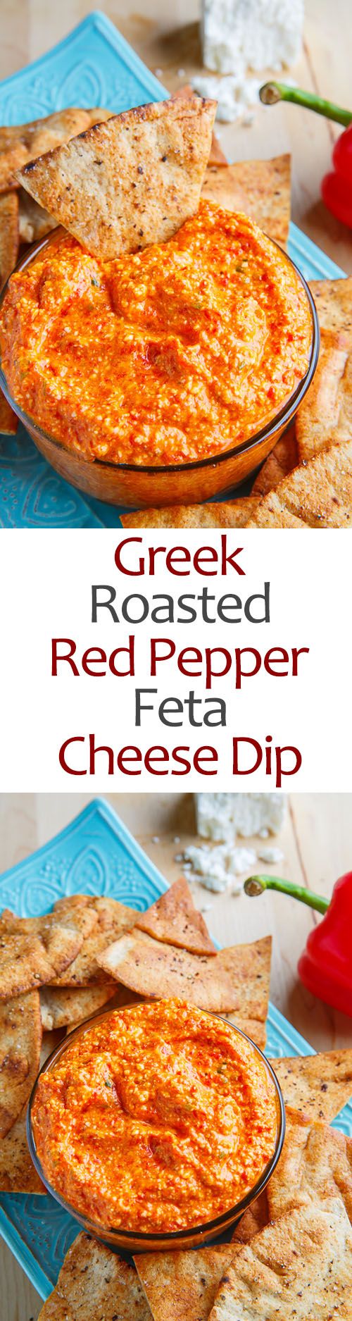 Htipiti (Greek Roasted Red Pepper and Feta Cheese Dip