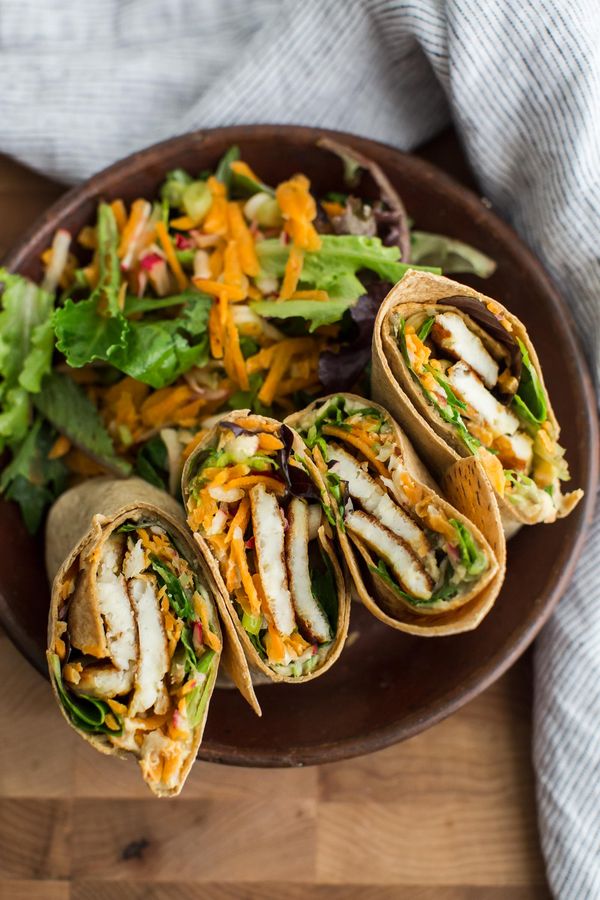 Hummus Wrap with Halloumi