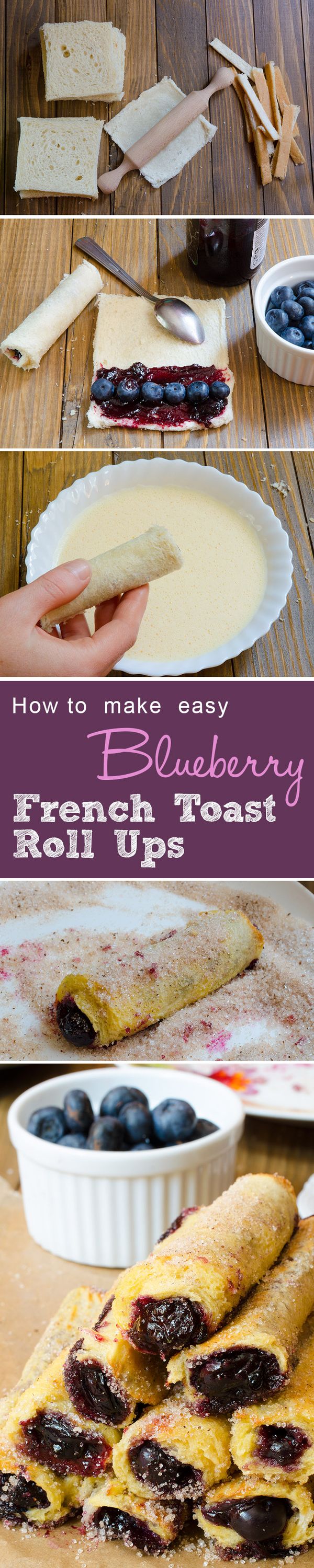 Imperfectly Perfect Blueberry French Toast Roll Ups