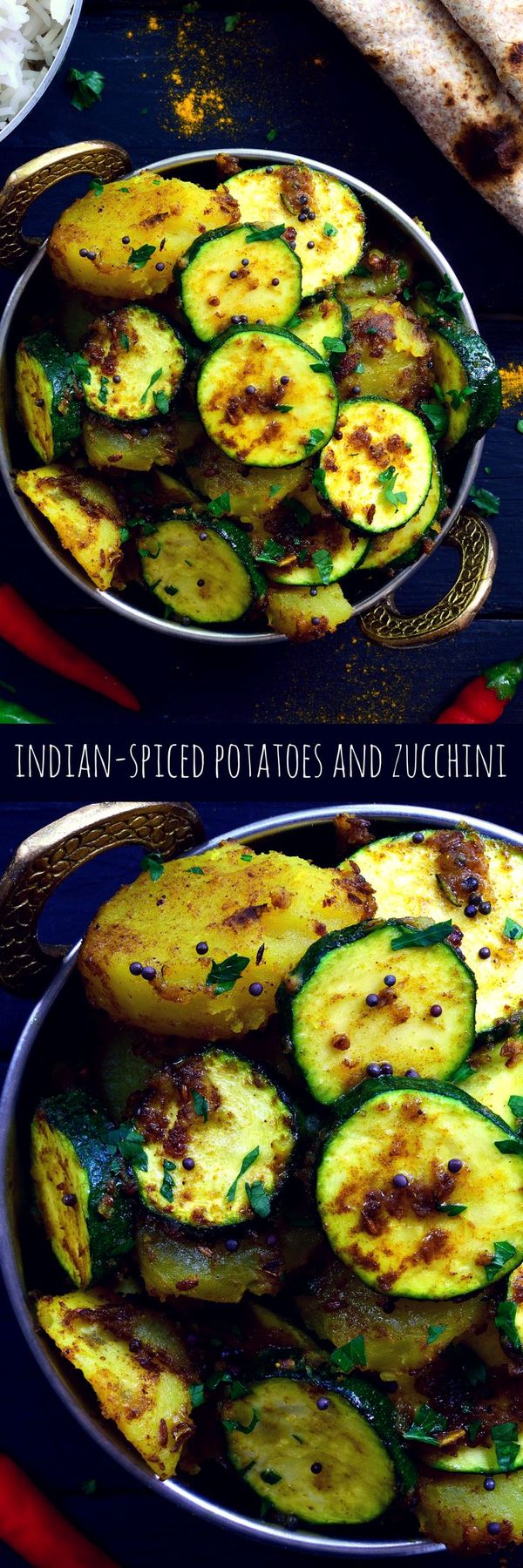 Indian-Spiced Potatoes and Zucchini