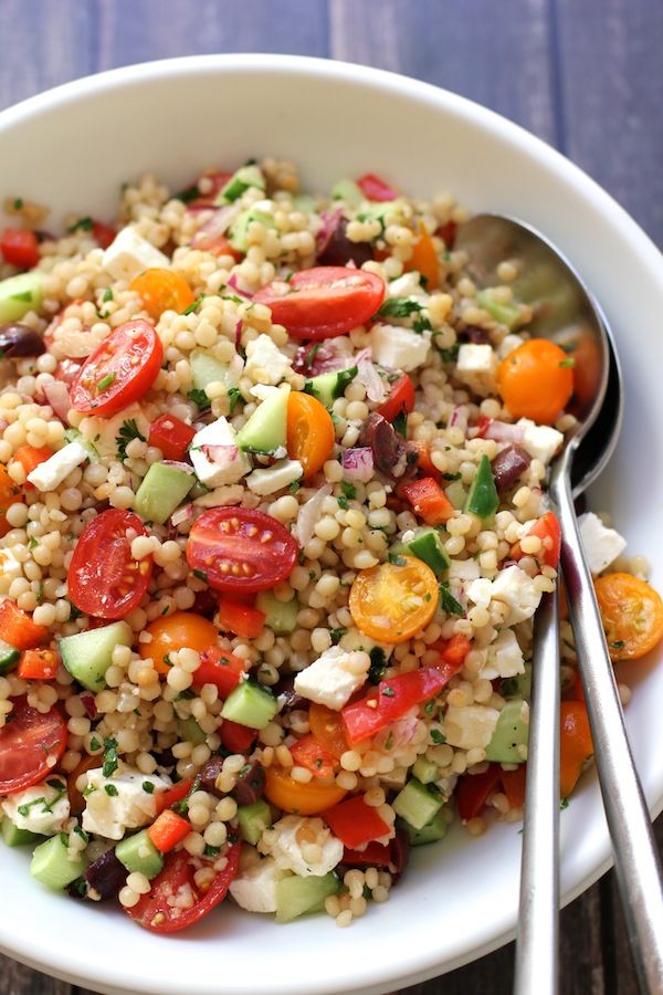 Israeli Couscous Salad with Summer Vegetables