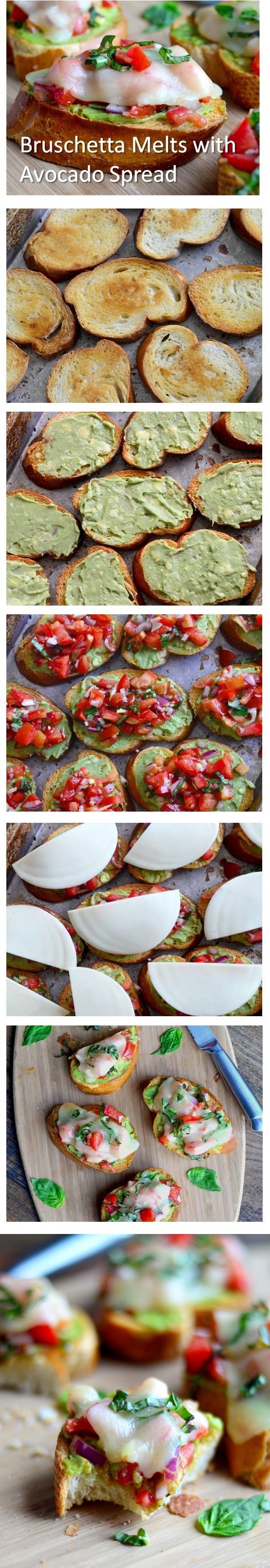 Italian Bruschetta Melts with Avocado Spread