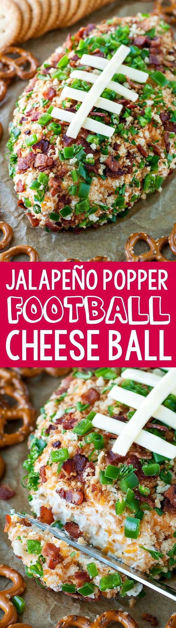 Jalapeño Popper Football Cheese Ball