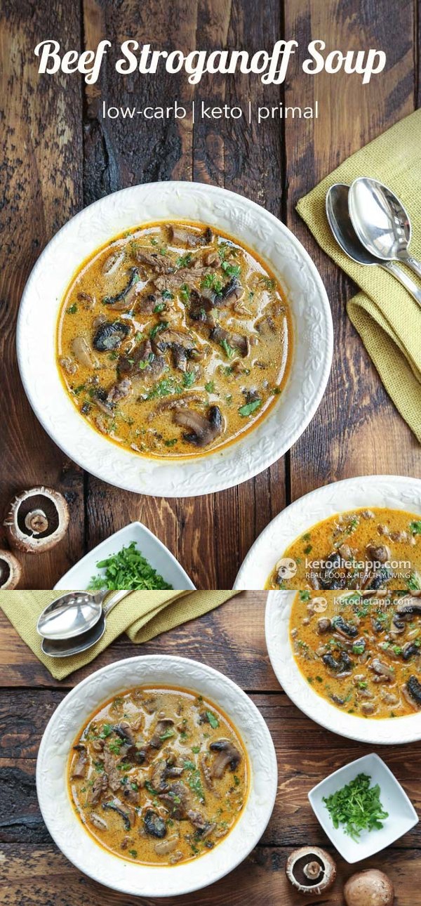 Keto Beef Stroganoff Soup