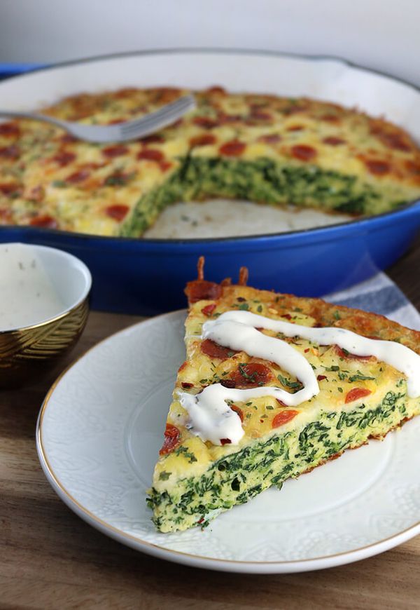 Keto White Pizza Frittata