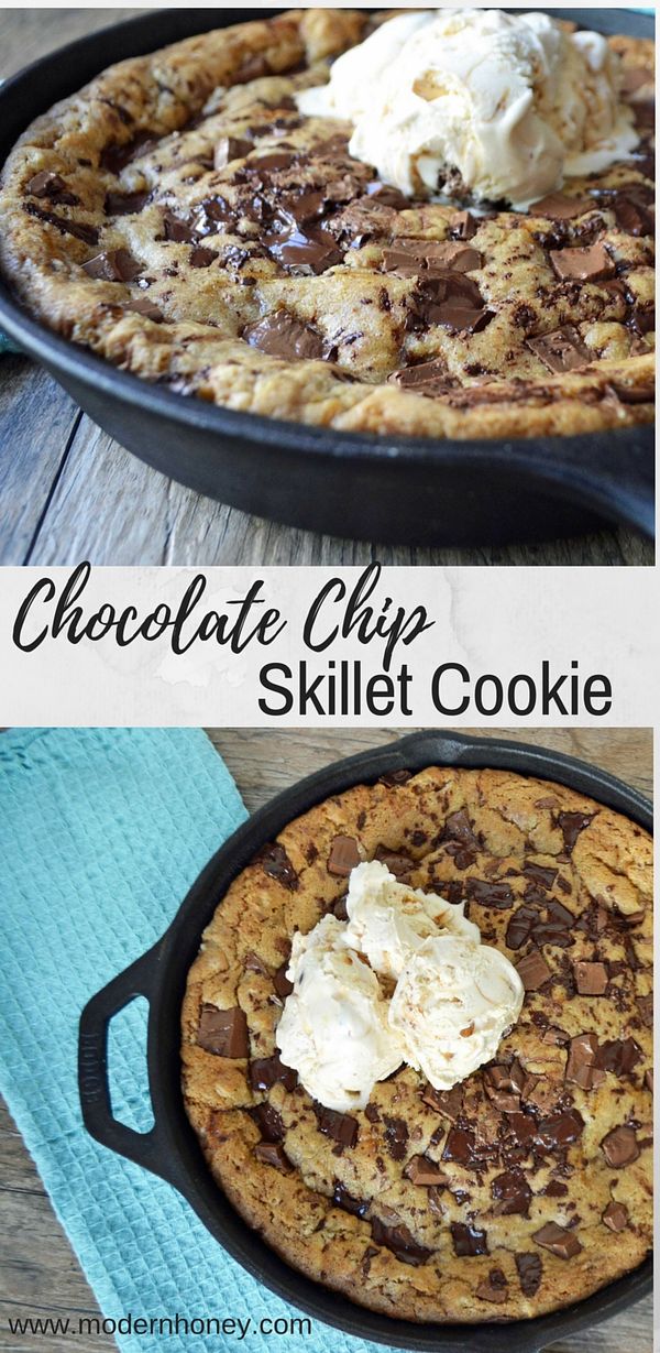 Lady's Chocolate Chip Skillet Cookie