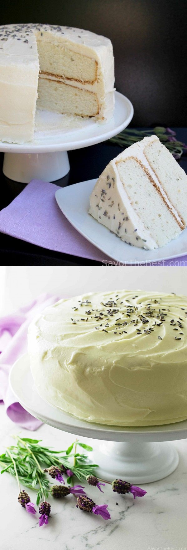 Lavender Cake with Lavender Cream Cheese Icing