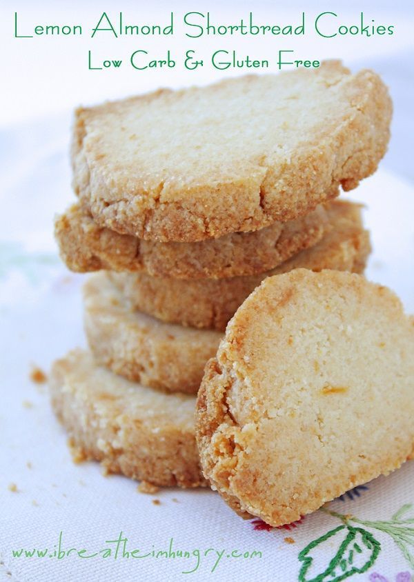 Lemon Almond Shortbread Cookies (LC & GF