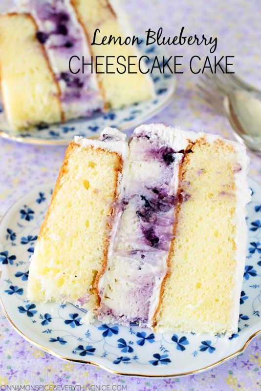 Lemon Blueberry Cheesecake Cake