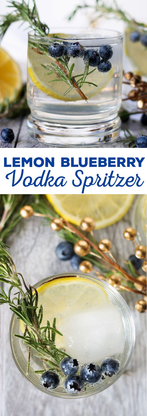 Lemon Blueberry Vodka Spritzer