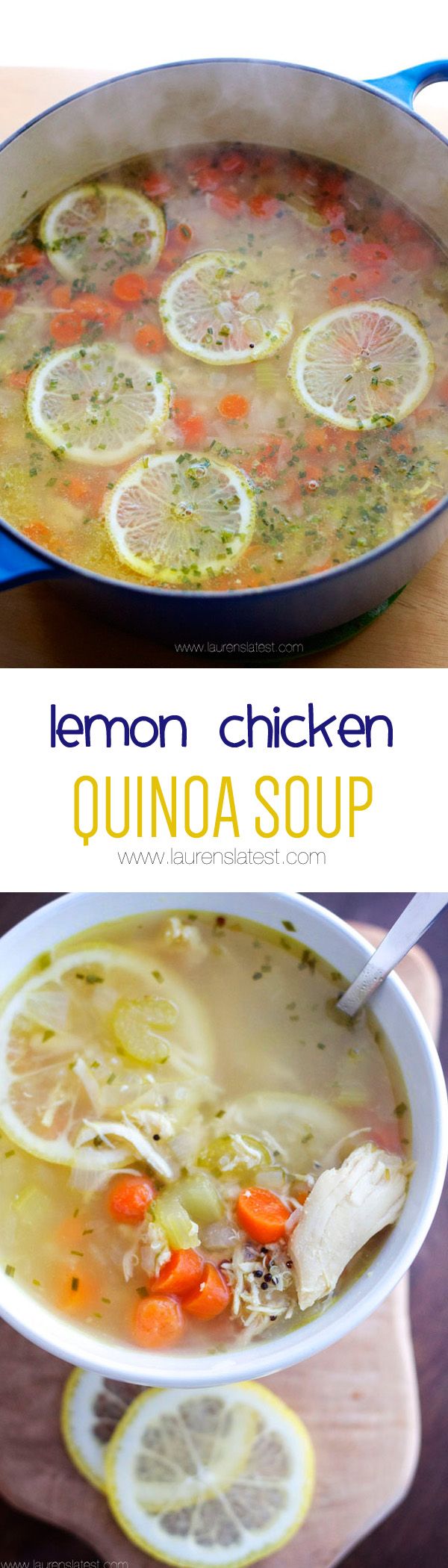 Lemon Chicken Quinoa Soup