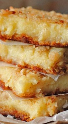 Lemon Coconut Oeey Gooey Bars