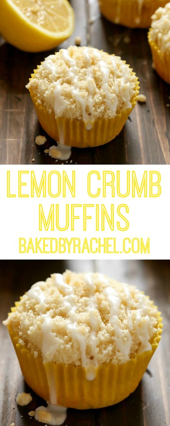 Lemon Crumb Muffins with Lemon Glaze